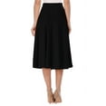 thumbnail image 3 of Women's Classic Pleated Midi Skirt Aline Flare for Everyday Elegance, 3 of 5