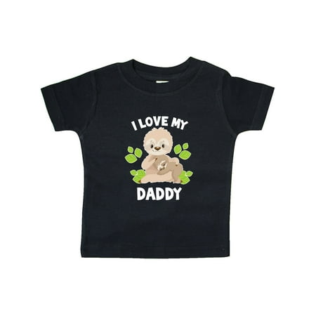 

Inktastic Cute Sloth I Love My Daddy with Green Leaves Gift Baby Boy or Baby Girl T-Shirt