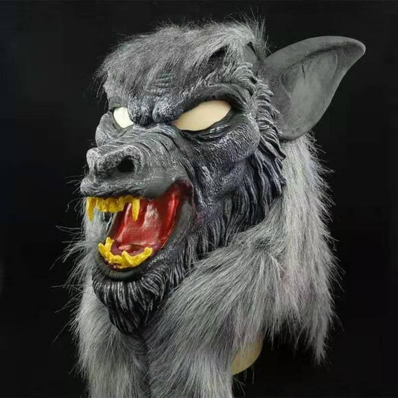 Realistic Wolf Party C Werewolf Dress Up Headwear - Perfect Headgear for Masquerade Pranks and Memorable Parties
