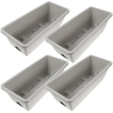 4 Sets Rectangular Flower Window Box Long Plant Trough Pot Vegetable Planter