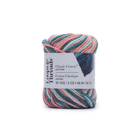 Loops & Threads Classic Cotton Patterned Yarn, 18 Pack