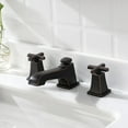 thumbnail image 4 of EZANDA Widespread 2-handle Bathroom Faucet With Drain Assembly,Brushed Nickel,Oil Rubbed Bronze, 4 of 8