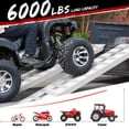 thumbnail image 2 of Bingirl 6000lbs Capacity Aluminum Loading Ramps (72 x 15 Inch, 2pcs) for ATV, Motorcycle, Quad, Lawn Mower, Snow Blower, 2 of 7