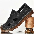 thumbnail image 3 of Mens Leather Sandals For Men Breathable Summer Shoes, 3 of 5