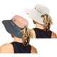 thumbnail image 1 of Women's Outdoor UV-Protection-Foldable Sun-Hats Mesh Wide-Brim Beach Fishing Hat with Ponytail-Hole, 1 of 5