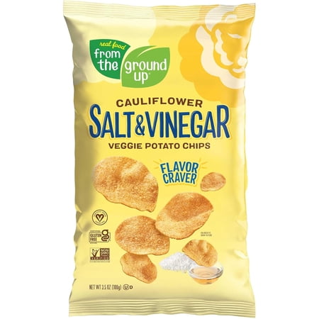 From the Ground Up Salt & Vinegar Cauliflower Potato Chips, 3.5 OZ (Pack of 6)