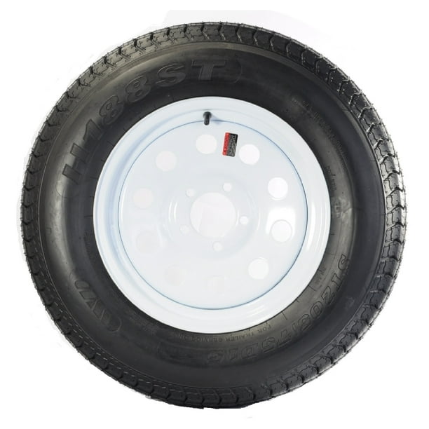 Trailer Tire On Rim ST205/75D15 F7815 205/7515 LRC 5 Lug White