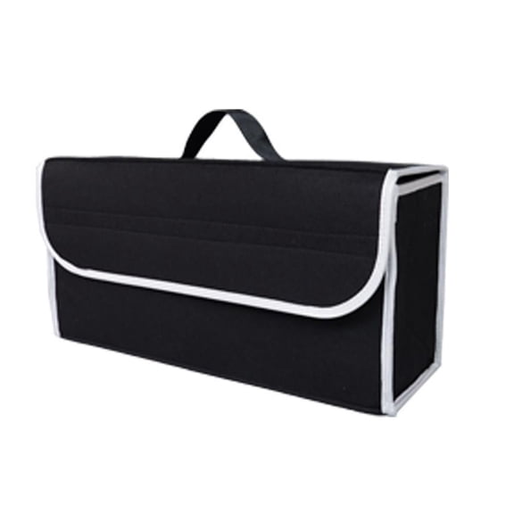 Large Car Storage Bag Organizer 50×17×23cm, Multi-Pocket Seat Back Cargo Holder, Auto Interior Tidy Bin for Travel, Black