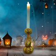thumbnail image 3 of Candelero de Calabaza Decoraciones de Halloween Centro de Mesa Portavelas 2 Piezas, 3 of 5
