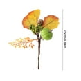 thumbnail image 2 of Uxgjfwu Artificial Fall Flowers - 3pcs Maple Leaf Pumpkin Branch Stems for Thanksgiving Halloween Table Decor, 2 of 6