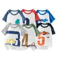 thumbnail image 3 of SILVERCELL 1-6T Toddler Boys Girls Short Sleeve Cotton T-Shirts Top, Kids Casual Raglan Tees Tops, 3 of 4