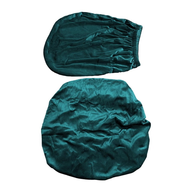Funda para silla de computadora, funda para silla de oficina, dividida, extraíble, protectora, a prueba de polvo verde oscuro