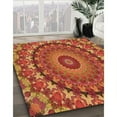 thumbnail image 2 of Ahgly Company Indoor Round Patterned Love Red Area Rugs, 4' Round, 2 of 6
