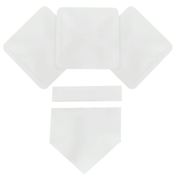 Athletic Works Throw Down Baseball Base Set, White Rubber, 3 lb