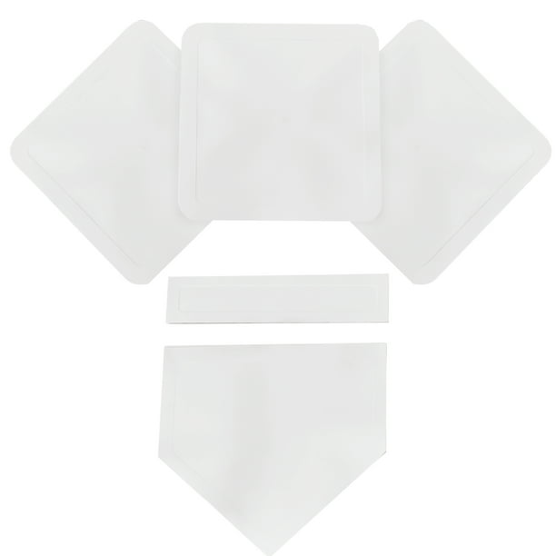 Athletic Works Throw Down Baseball Base Set, White Rubber, 3 lb