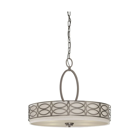 Nuvo 60-4726 - Harlow - 4 Light Pendant w/ Khaki Fabric Shade