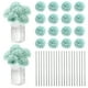 thumbnail image 1 of Uxcell Flores de Bola de Crisantemo Artificial, Ramos de Seda de Hortensia Falsos para el Hogar/Boda Azul Cielo 30 Pack, 1 of 7