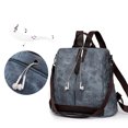 thumbnail image 3 of Backpack Fashion New Pattern Solid Color Retro Large Capacity Practical Zipper Casual Purpose Shoulder Bag Leather Laptop Backpack, 3 of 7