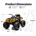 thumbnail image 3 of Hikiddo Kids ATV 4 Wheeler, 24V Kids Ride on Toy for Big Kid w/Bluetooth, 400W Motor - Yellow, 3 of 9