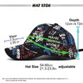 thumbnail image 2 of Unisex Graffiti Art Baseball Cap Fashion Funny Print Baseball Cap Adjustable Peaked Cap Outdoor Sports Couple Hats Adjustable Curved Brim Hats Sun, 2 of 9