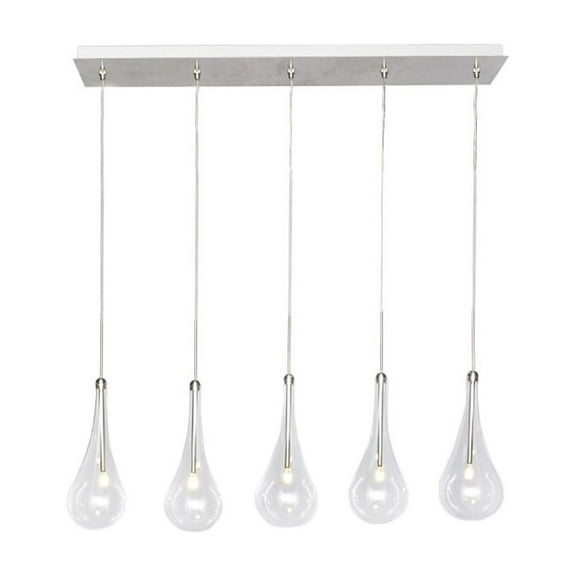 ET2 E23125-18PC Larmes LED Polished Chrome Island Pendant Ceiling Light - 32 in.