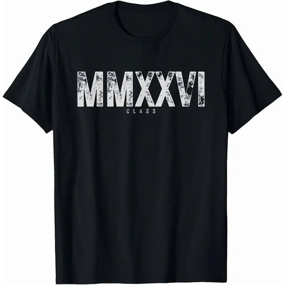 Unisex Distressed Vintage Roman Numeral MMXXVI Class of 2026 T-Shirt