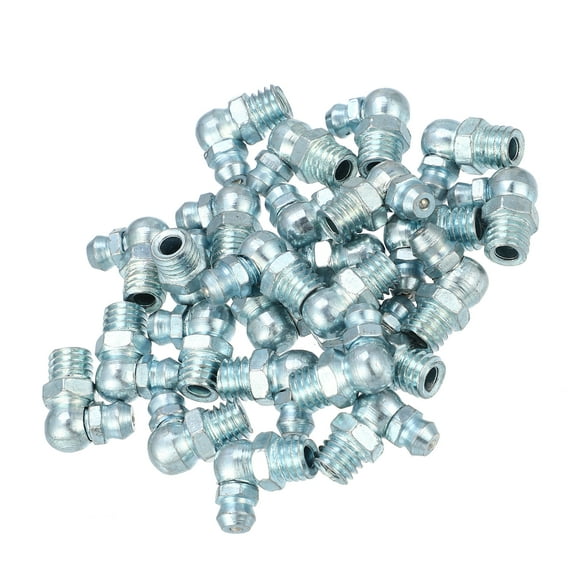 Unique Bargains 25pcs M8x1.25 Car Grease Nipple Fitting 90 Degree Right Angle Galvanized Steel Grease Zerk Adapter