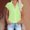 Mint Green, variant on Rezuofi 1 Pcs Summer Tops for Women 2025 Trendy Cotton Linen Button Down Shirts Dressy Cap Sleeve Collared Business Casual Blouses