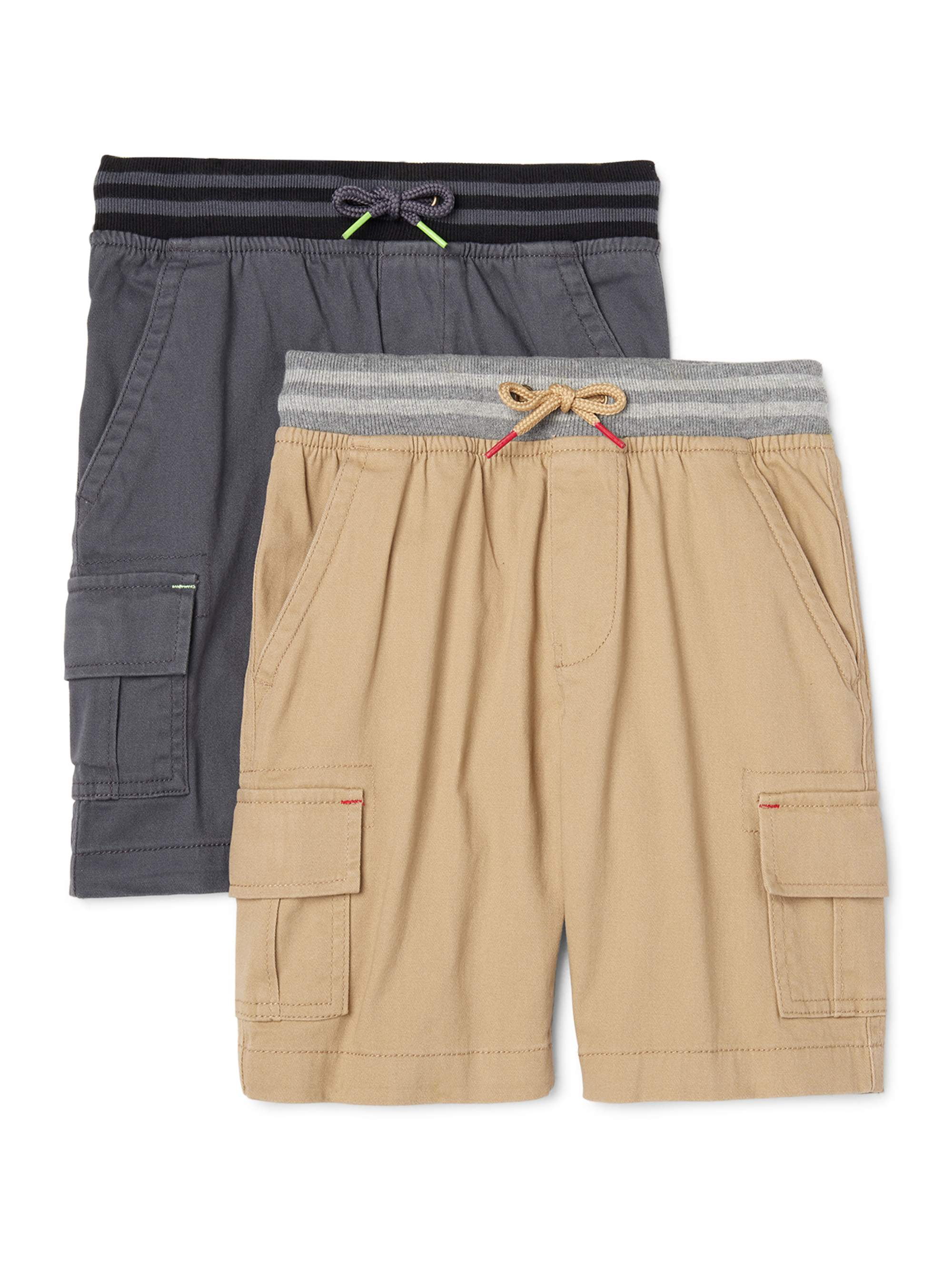 Wonder Nation Wonder Nation Boys Cargo Shorts, 2Pack, Sizes 418