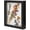 Black, variant on 8x8 Shadow Box Picture Frame with Linen Board - Deep Wood & Glass Display Case to Hang Memory Box Baby Sports Memorabilia, Pins, Awards, Medals, Wedding, Tickets and Photos, Rustic Blue