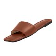 thumbnail image 3 of Willtoo Womens Sandals Flats Slip On Square Toe Cute Flat Spring Summer Casual Beach Dressy Slides For Women 2026 Trendy, 3 of 4