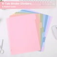 thumbnail image 2 of Durable Plastic 8-Tab Dividers, Big Tab Dividers for 3 Ring Binder, Write&Erase 3 Ring Binder Dividers with Tabs,with Sticker Labels, 1 Set, Pastel Color, 2 of 8