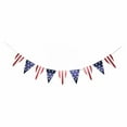 thumbnail image 2 of Riforla American and Stripes Flag Bunting Garland USA Triangle Banner Patriotic Party Decoration for Fourth of July Independence Memorial Day Party Supplies Fourth of July Decorations Red One Size, 2 of 7