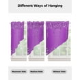 thumbnail image 2 of Modern Purple Swag Valances for Windows, Abstract Diamond Luxury Gradient Rod Pocket Sheer Valances for Small Windows, Swag Toppers Light Filtering for Kitchen Living Room 2 Panels 36''x36'', 2 of 2