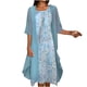 thumbnail image 1 of Vestidos Para Mujer Vestido Maxi Vestido Bohemio Media Manga Smock + Vestido Conjunto de Dos Piezas Hasta La Rodilla Vestido de Playa Odeerbi  ODB164441, 1 of 8