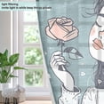 thumbnail image 4 of Girl Flower Rose Blackout Curtains Thermal Insulation 63 inch Grommet for Bedroom Living Room Bathroom Kitchen Windows 2 Pack, 4 of 6