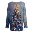 thumbnail image 5 of Christmas Shirts for Women Ugly Christmas Sweater Crew Neck Blouses Long Sleeve Sweatshirts Christmas Tree Print Pullover Sweater Blouses Fall Casual Trendy Sweatshirt Hooded Pullover Tops, 5 of 5