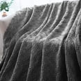 thumbnail image 6 of Kasentex Cozy Soft 100% Cotton Warm Fall/Winter Decorative Throw Blanket for Couch, Sofa, Bed, wrap-around - Indoor/Outdoor 50x60" Charcoal Grey, 6 of 6