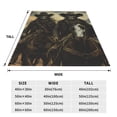 thumbnail image 3 of Salouo Western Desert Skull Cowboy Print Bed Blankets,Flannel Blanket Comfortable Air Conditioning Blanket Lightweight Blanket for Sofa Bed Travel & Couch -50"x40", 3 of 8