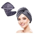 thumbnail image 2 of Toalla de microfibra tipo turbante para el cabello, súper absorbente y de secado rápido, para cabello largo y corto., 2 of 5