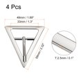 thumbnail image 2 of Uxcell 4Pack 1.3" Single Prong Belt Buckle Triangle Center Bar Buckles for Leather Craft, Silver, 2 of 7