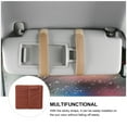 thumbnail image 6 of PAMINGONO Brown PU Sun Visor Organizer Clip for Car Interior, Auto Accessories, 1 Set, 6 of 8