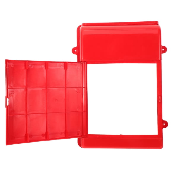 LOLIPPYY Outdoor Wall-Mounted Mailbox Red Plastic Rainproof for Home Use 1Set