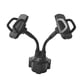 thumbnail image 5 of Portavasos para coche, doble soporte para teléfono, almohadilla de silicona antideslizante ajustable, brazo flexible Negro, 5 of 9