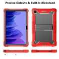 thumbnail image 5 of Dteck Case for Samsung Galaxy Tab A7 10.4" SM-T500 T505 (2020 Released) 10.4-inch,Shockproof 3-Layers Protection Multi-functional Case Rubber Hybrid Kickstand Cover without Screen Protector,Red, 5 of 9