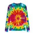 thumbnail image 3 of Favoffer Summer Unisex Kids Multicolor Tie-Dye Graphic Tee Round Neck Long Sleeve Stretchy Trendy Top Casual Travel Home Party 3-14Y, 3 of 5