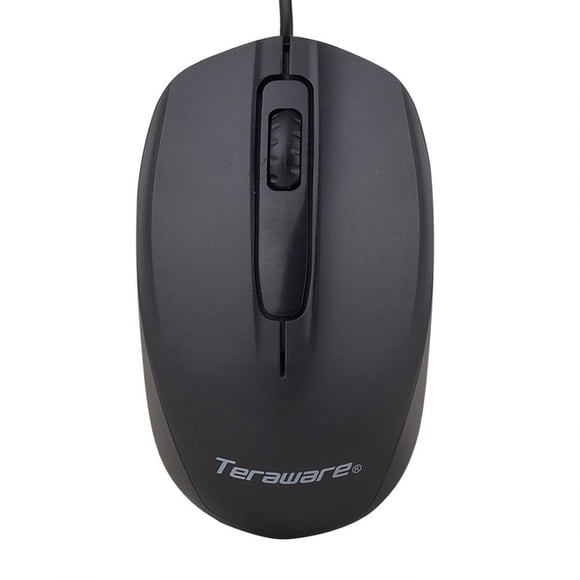 Mouse alámbrico Teraware PJT-M218, conexión usb, 1000 dpi, 3 botones, negro