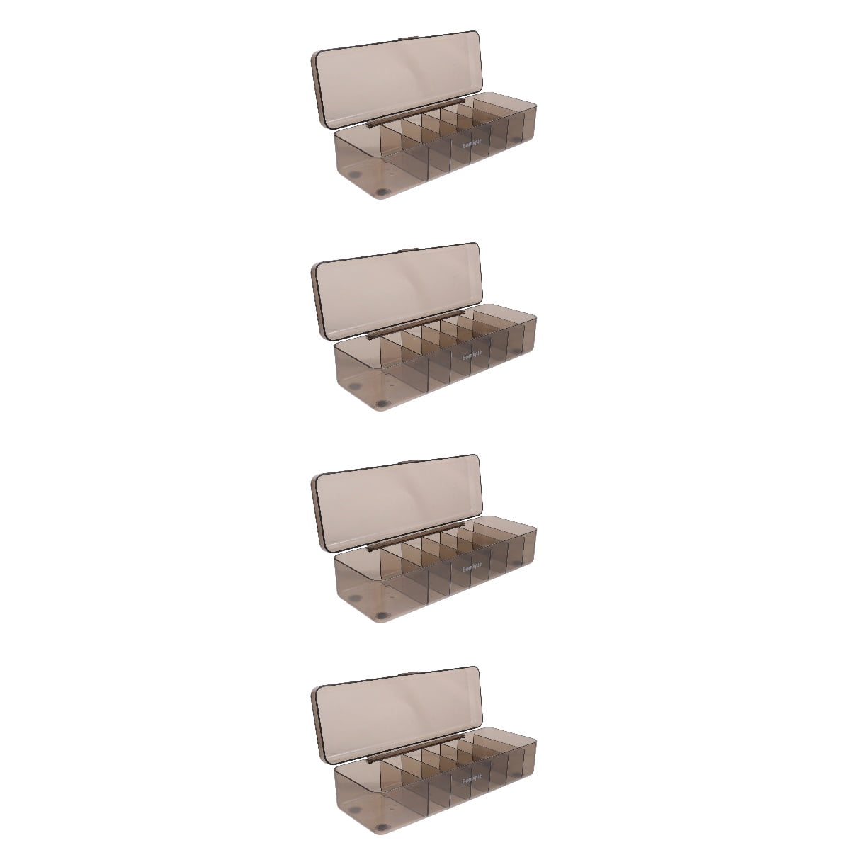unbranded 4pcs Cable Management Box Electronics Organizer Bin 7-slot Cord Organizer Case