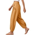 thumbnail image 3 of Guluxicc Casual Jogger Pants for Women Loose Tapered Sweat Pants with Side Tie Details Fashion Bottoms with Pockets, 3 of 6