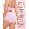 thumbnail image 4 of GAI YI Women's High-Waist Tummy Control Girdle Panties Ladies Panties for Women Full Coverage Underwear 2Black+2BabyPink M, 4 of 6